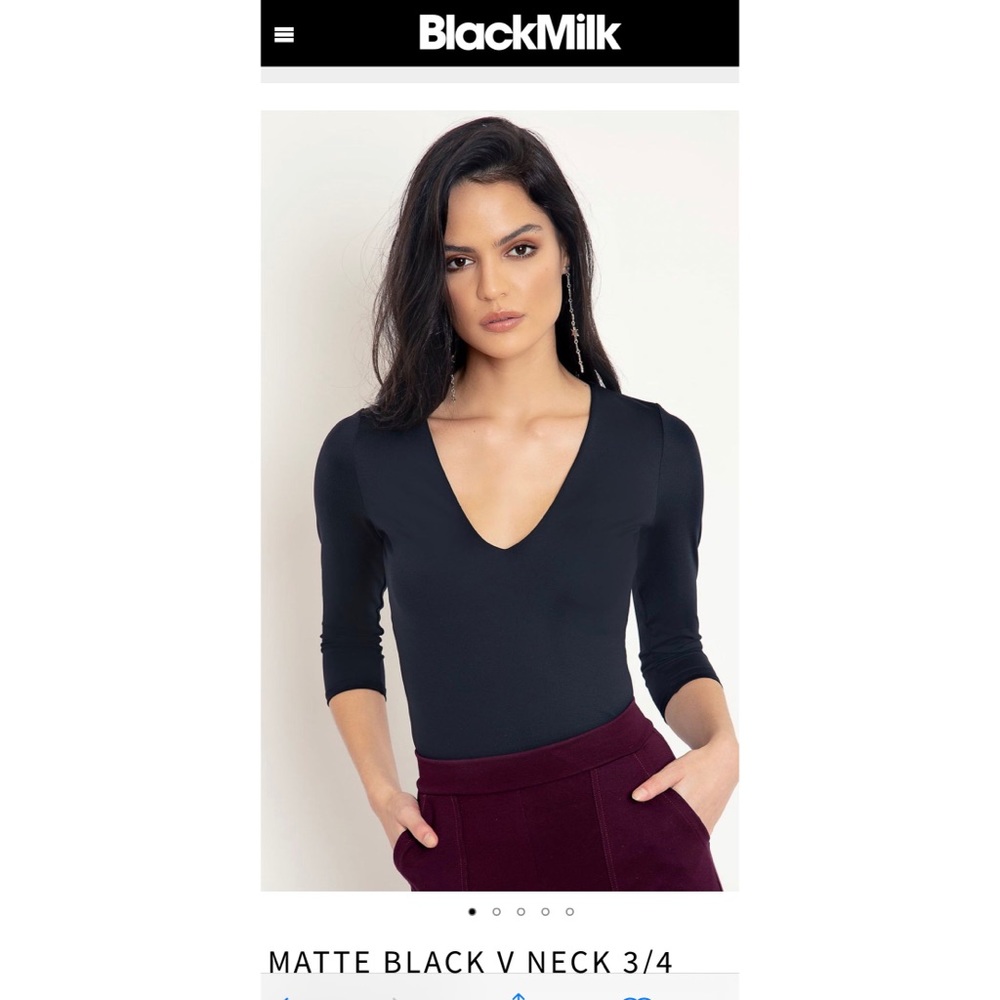 BlackMilk NWT  matte V neck top S